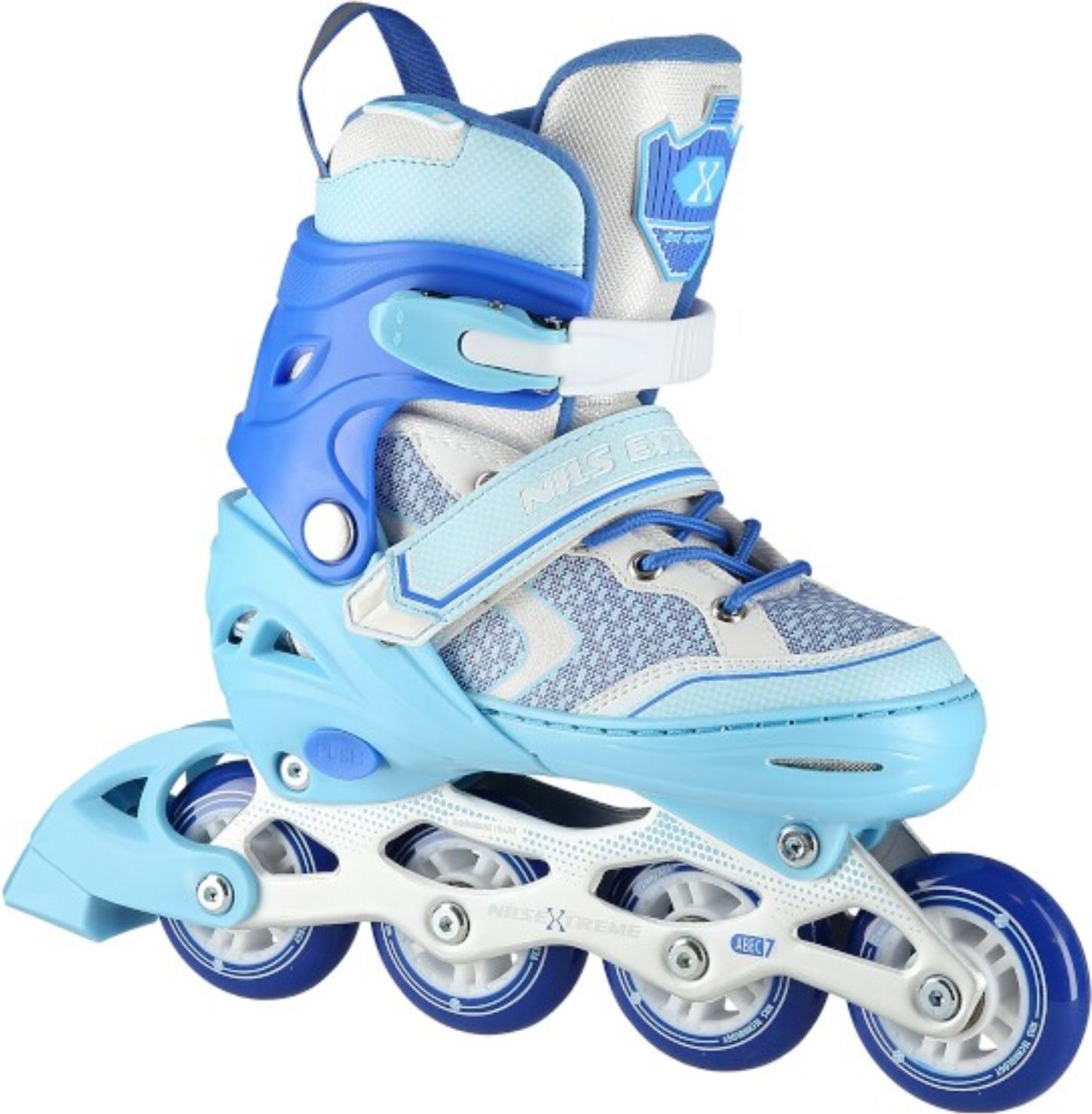 Dětské kolečkové brusle NILS Extreme NA 14198 modré - vel. L (39-43) - obrázek 1