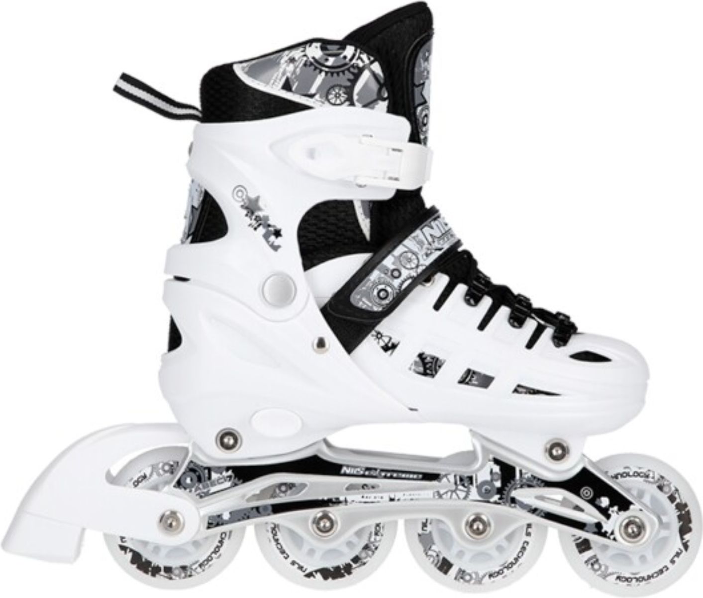Dětské kolečkové brusle NILS Extreme NH 10905 4v1 bílé - vel. L (39-43) - obrázek 2