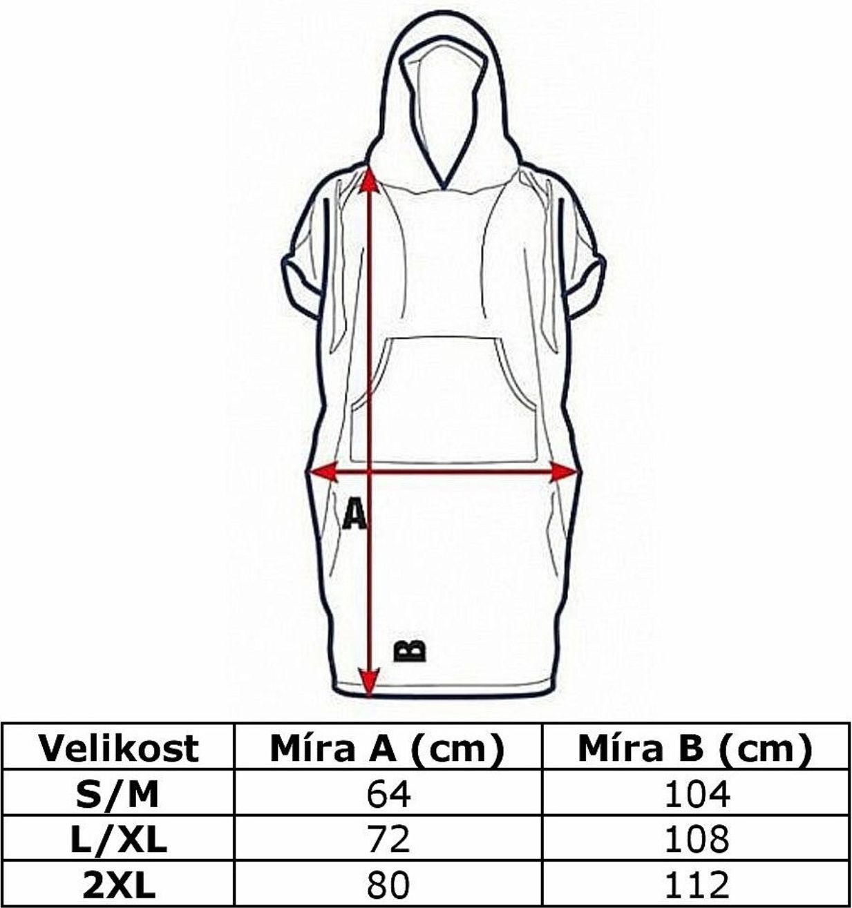 Pončo AGAMA Poncho Extra Dry S-M - černé - obrázek 2