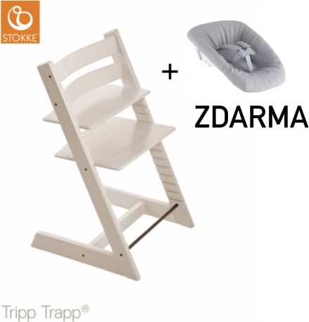 Stokke Židlička Tripp Trapp® - Whitewash + novorozenecký set ZDARMA - obrázek 1
