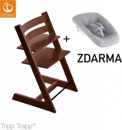 Stokke Židlička Tripp Trapp® - Walnut Brown + novorozenecký set ZDARMA - obrázek 1