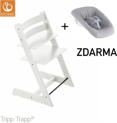 Stokke Židlička Tripp Trapp® - White + novorozenecký set ZDARMA - obrázek 1