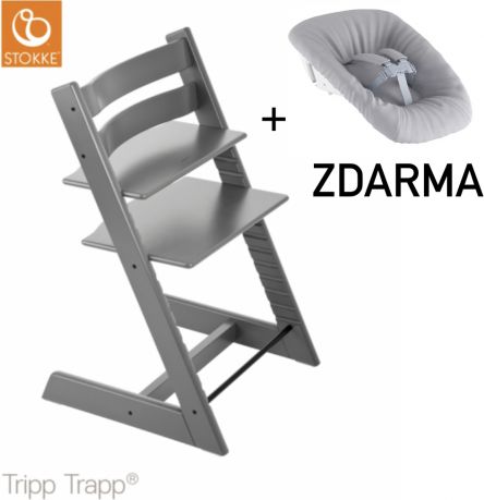 Stokke Židlička Tripp Trapp® - Storm Grey + novorozenecký set ZDARMA - obrázek 1