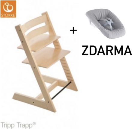 Stokke Židlička Tripp Trapp® dub - White Natural "Oak Natural" + novorozenecký set ZDARMA - obrázek 1