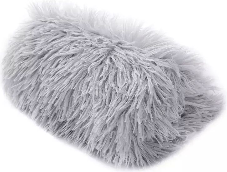 Dudlu Světle šedá hebká fluffy deka 120x95 cm - obrázek 1