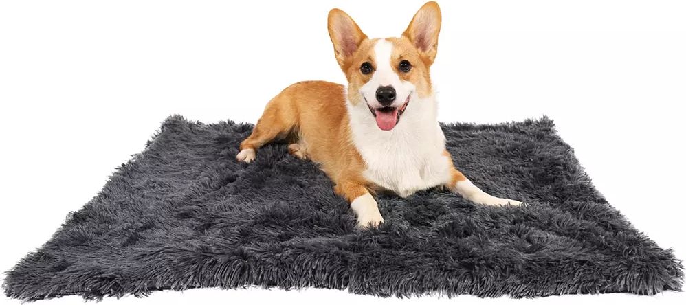 Dudlu Tmavě šedá hebká fluffy deka 120x95 cm - obrázek 2