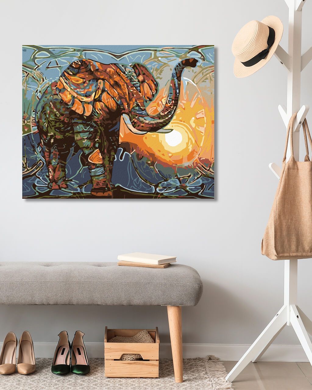 zuty Malování podle čísel - SLON I - Rozměr: 40x50 cm, Rámování: Varianta: bez rámu a bez vypnutí plátna - obrázek 10