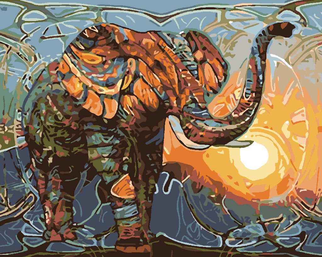zuty Malování podle čísel - SLON I - Rozměr: 40x50 cm, Rámování: Varianta: vypnuté plátno na rám - obrázek 6