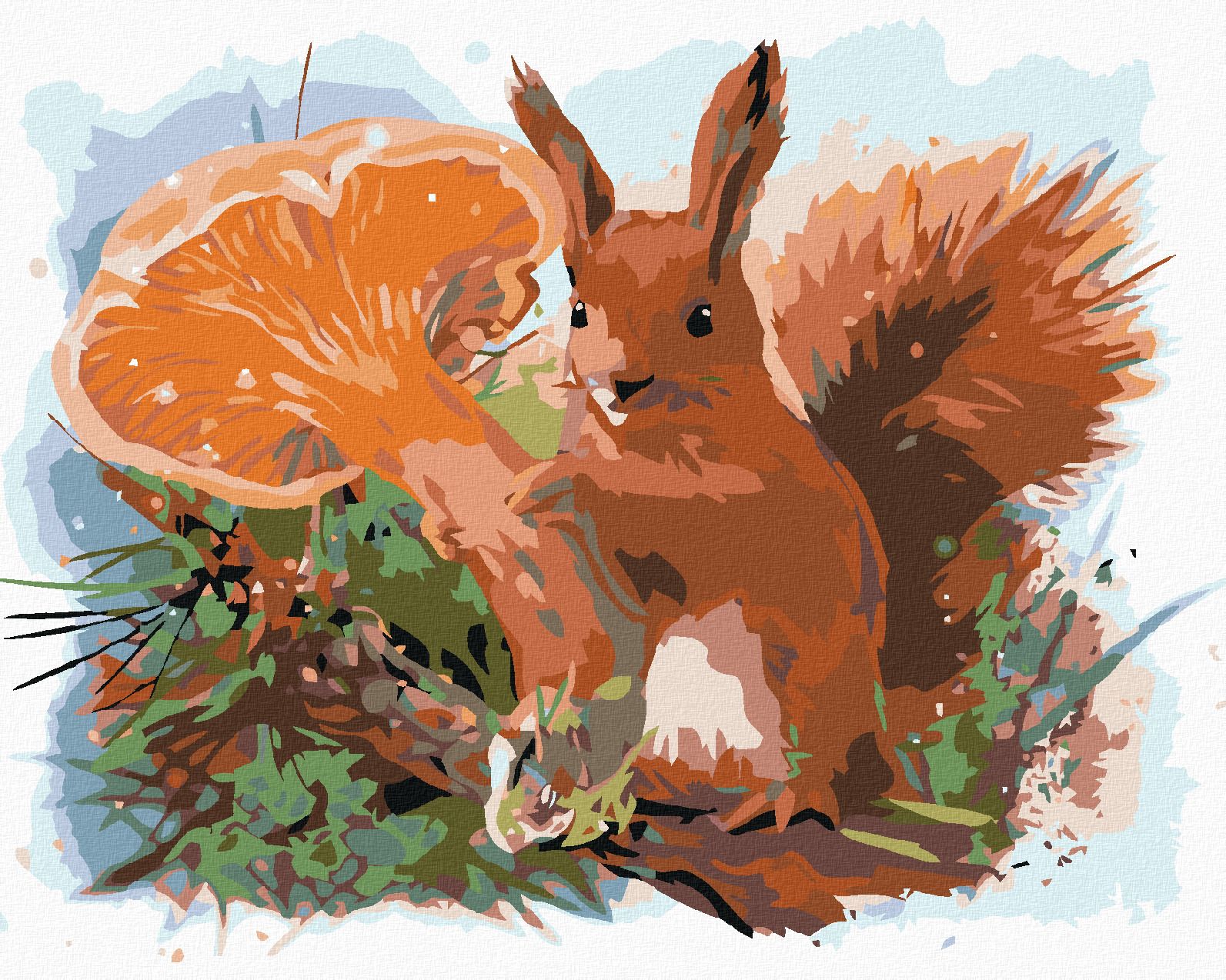 zuty Malování podle čísel - VEVERKA - Rozměr: 40x50 cm, Rámování: Varianta: bez rámu a bez vypnutí plátna - obrázek 1