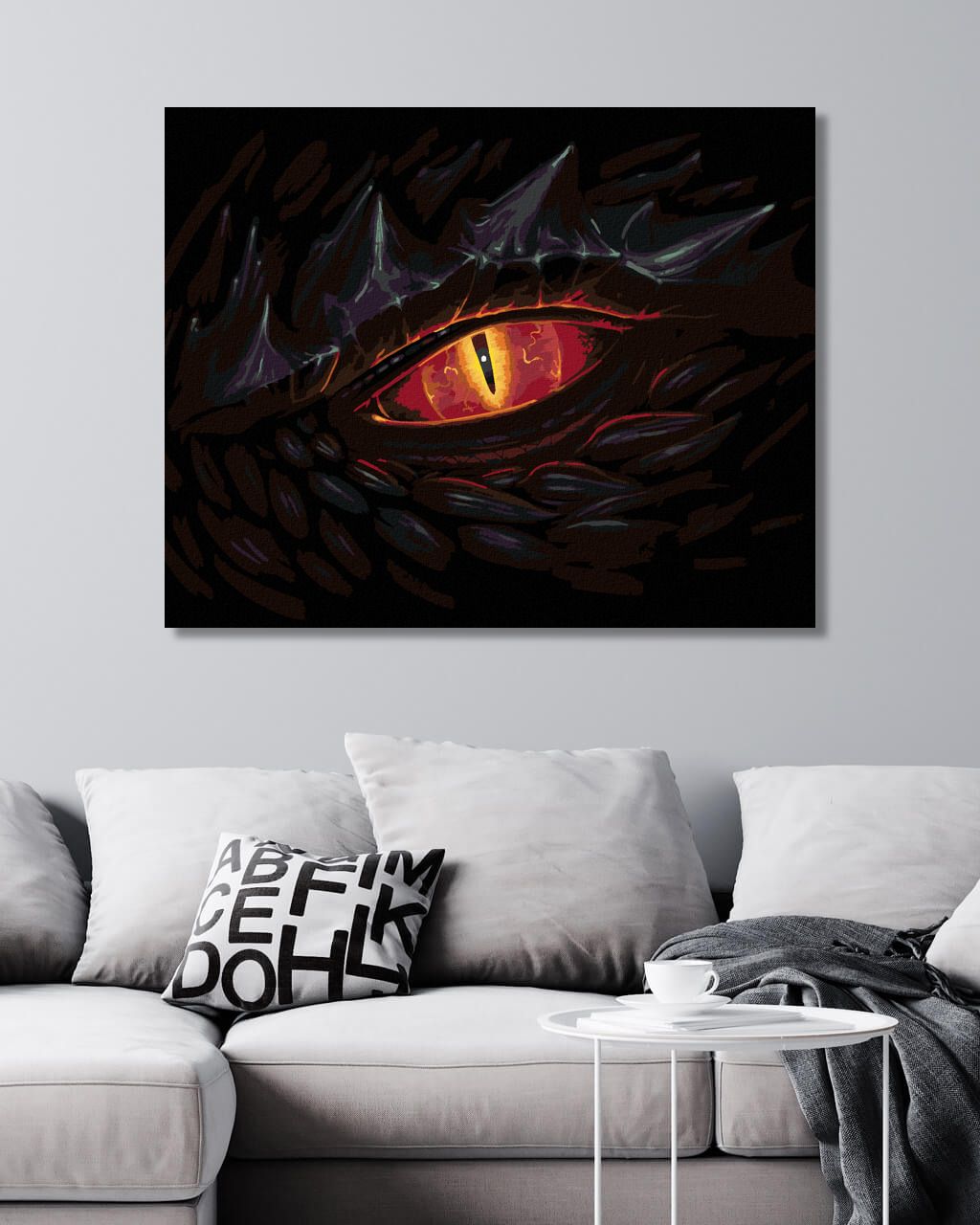 zuty Malování podle čísel - OKO DRAKA - Rozměr: 40x50 cm, Rámování: Varianta: bez rámu a bez vypnutí plátna - obrázek 8