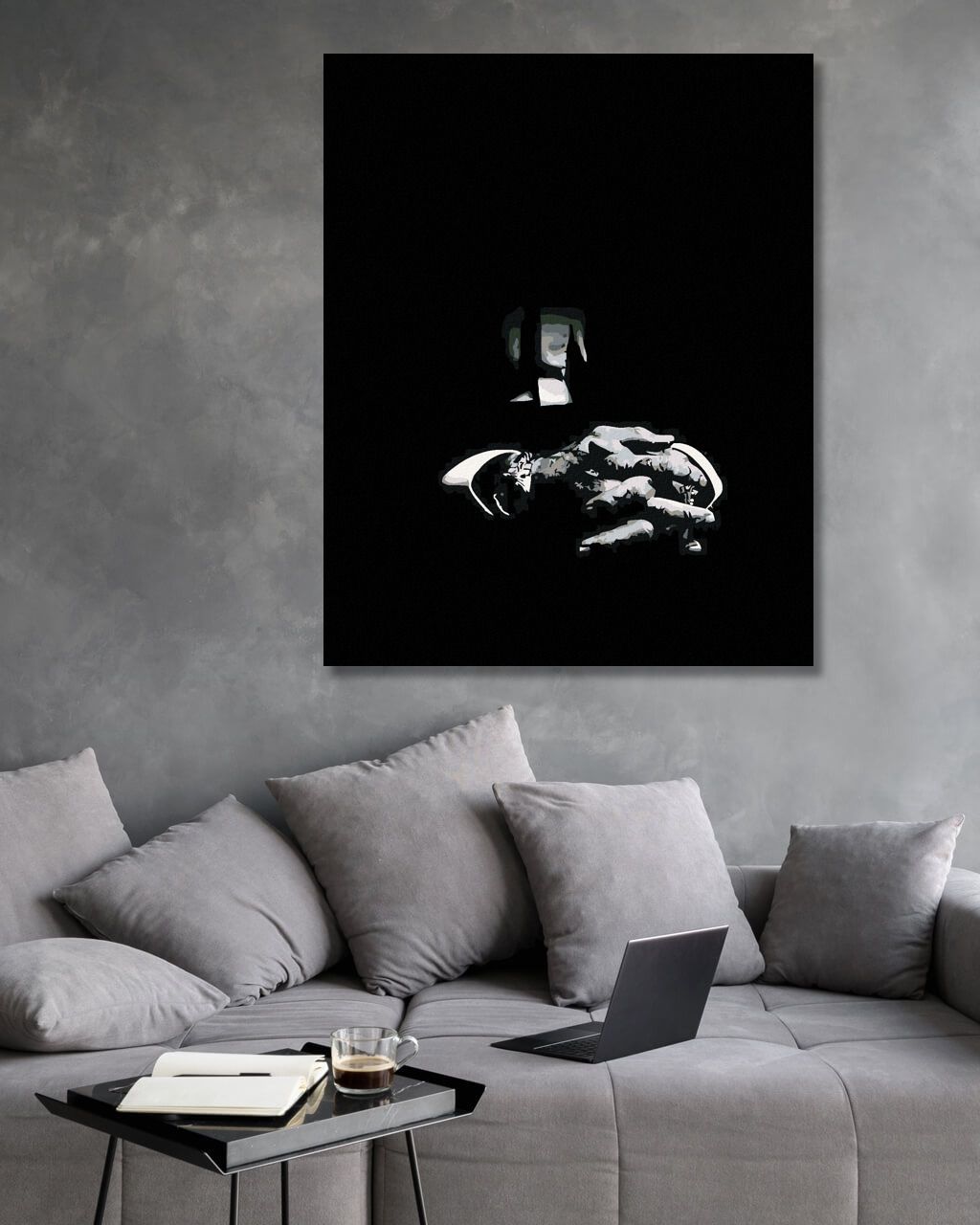 zuty Malování podle čísel - MUŽ VE TMĚ - Rozměr: 40x50 cm, Rámování: Varianta: vypnuté plátno na rám - obrázek 6