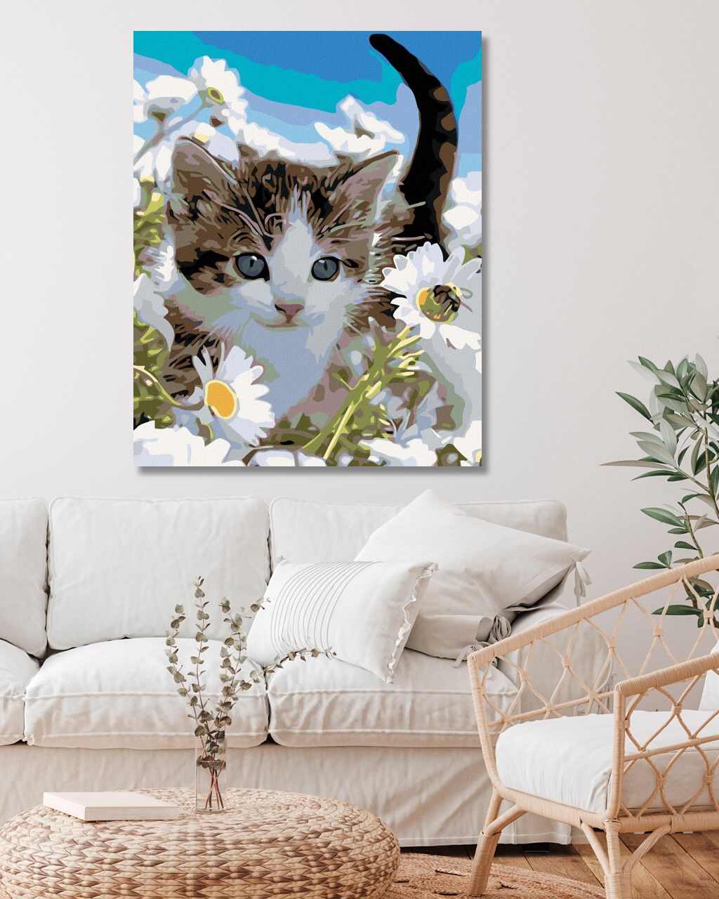 zuty Malování podle čísel - KOTĚ V KOPRETINÁCH - Rozměr: 40x50 cm, Rámování: Varianta: bez rámu a bez vypnutí plátna - obrázek 7