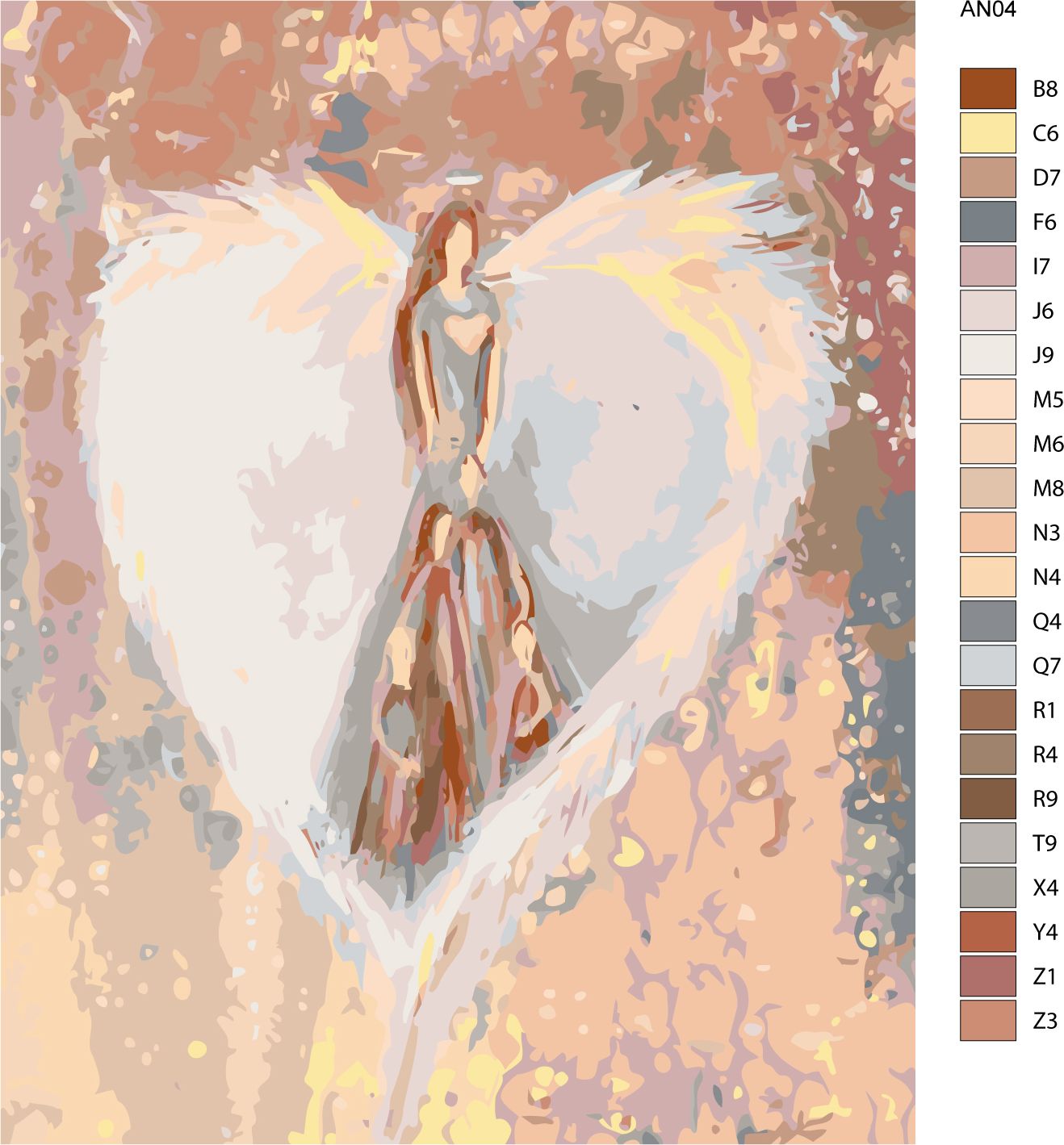 zuty Malování podle čísel - ANDĚLÉ OD LENKY - FAMILY ANGEL - Rozměr: 40x50 cm, Rámování: Varianta: vypnuté plátno na rám - obrázek 6