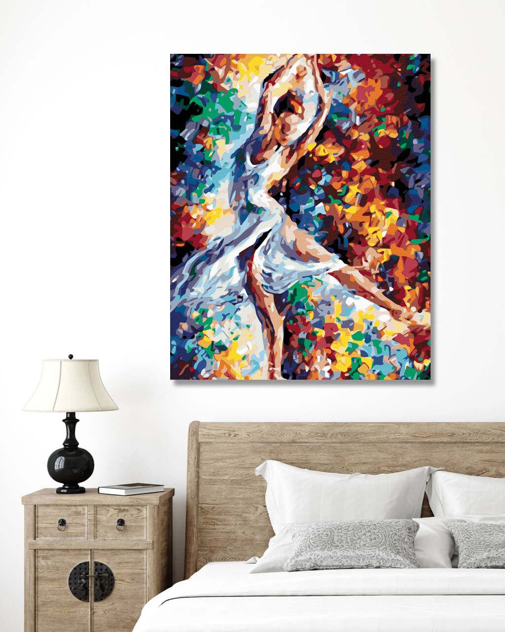 zuty Malování podle čísel - TANEČNICE V BARVÁCH - Rozměr: 40x50 cm, Rámování: Varianta: bez rámu a bez vypnutí plátna - obrázek 3