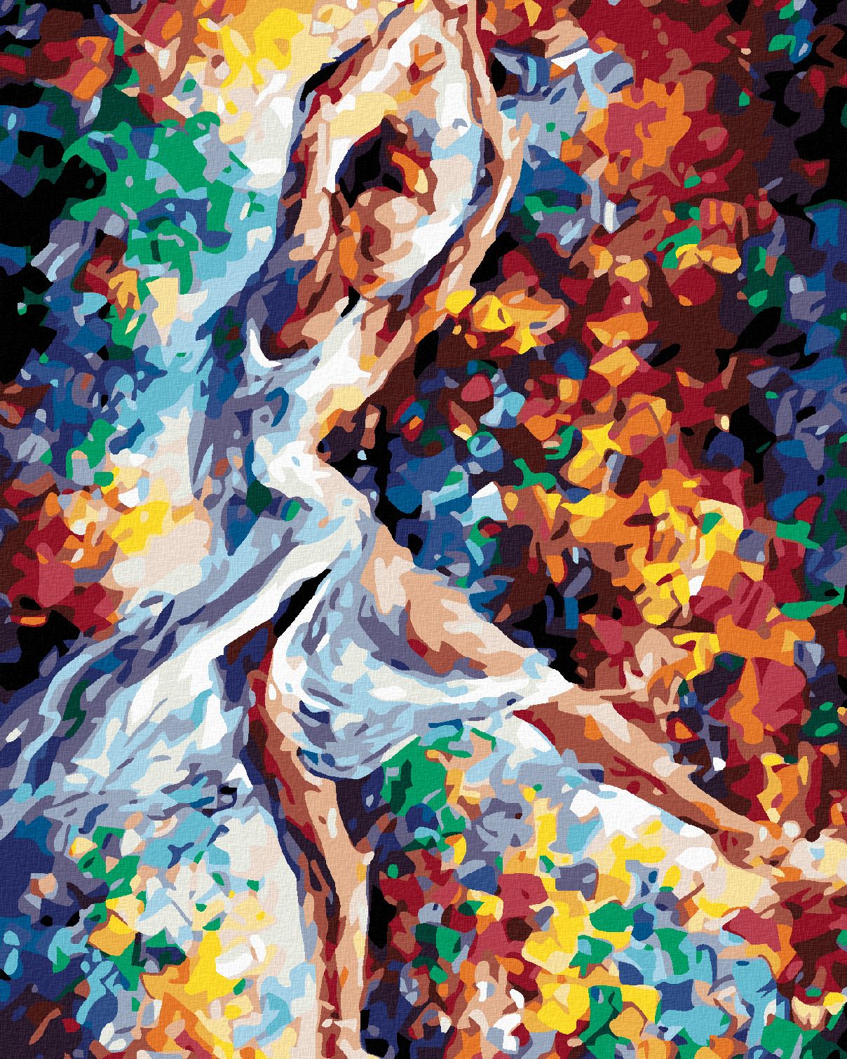 zuty Malování podle čísel - TANEČNICE V BARVÁCH - Rozměr: 40x50 cm, Rámování: Varianta: vypnuté plátno na rám - obrázek 1