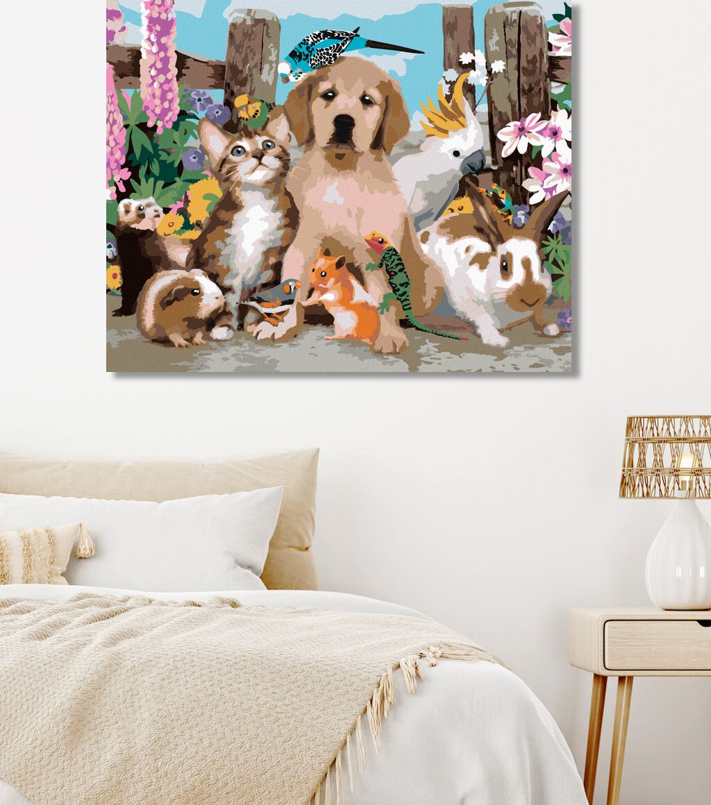 zuty Malování podle čísel - DOMÁCÍ ZVÍŘATA U PLOTU (HOWARD ROBINSON) - Rozměr: 40x50 cm, Rámování: Varianta: vypnuté plátno na rám - obrázek 10