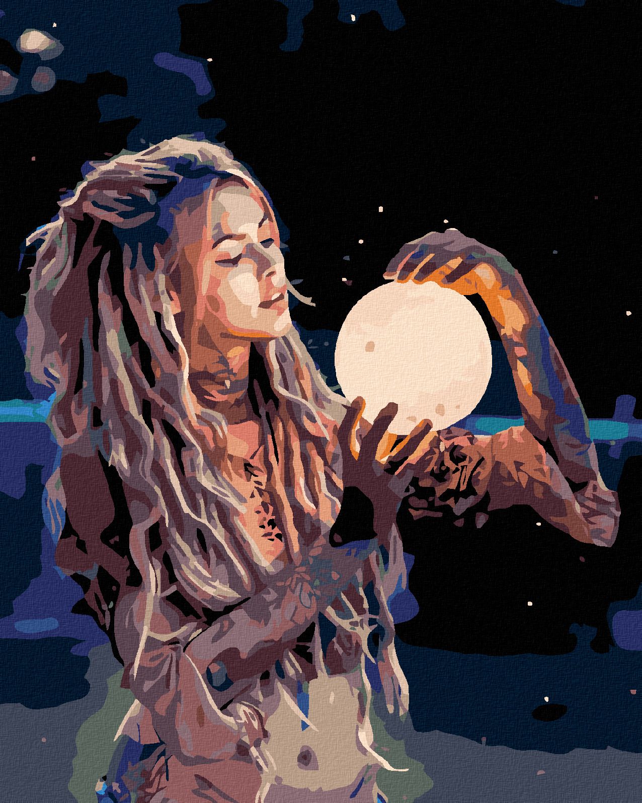 zuty Malování podle čísel - LUNA - Rozměr: 40x50 cm, Rámování: Varianta: bez rámu a bez vypnutí plátna - obrázek 1