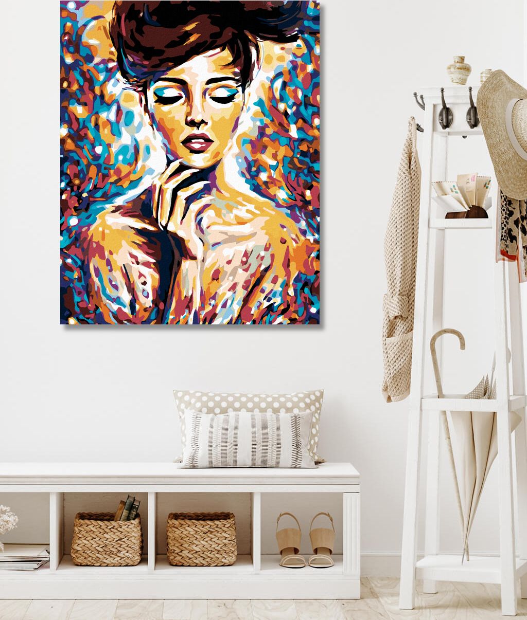 zuty Malování podle čísel - ŽENA V BARVÁCH - Rozměr: 40x50 cm, Rámování: Varianta: vypnuté plátno na rám - obrázek 7