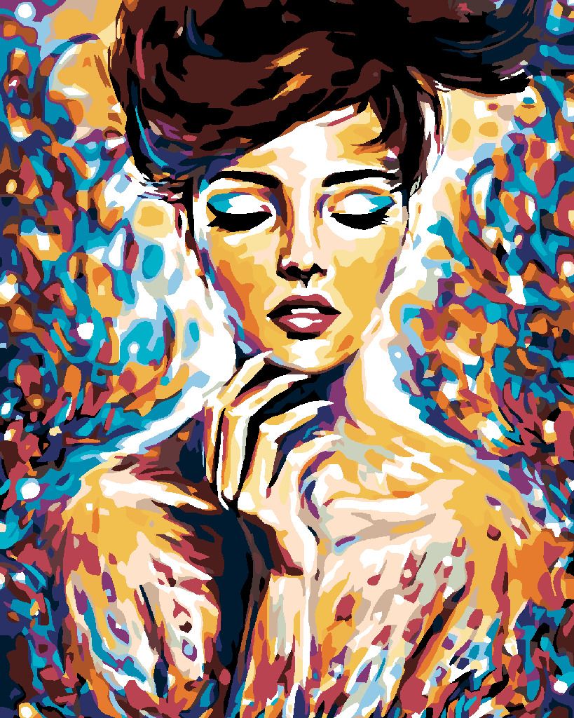 zuty Malování podle čísel - ŽENA V BARVÁCH - Rozměr: 40x50 cm, Rámování: Varianta: vypnuté plátno na rám - obrázek 8