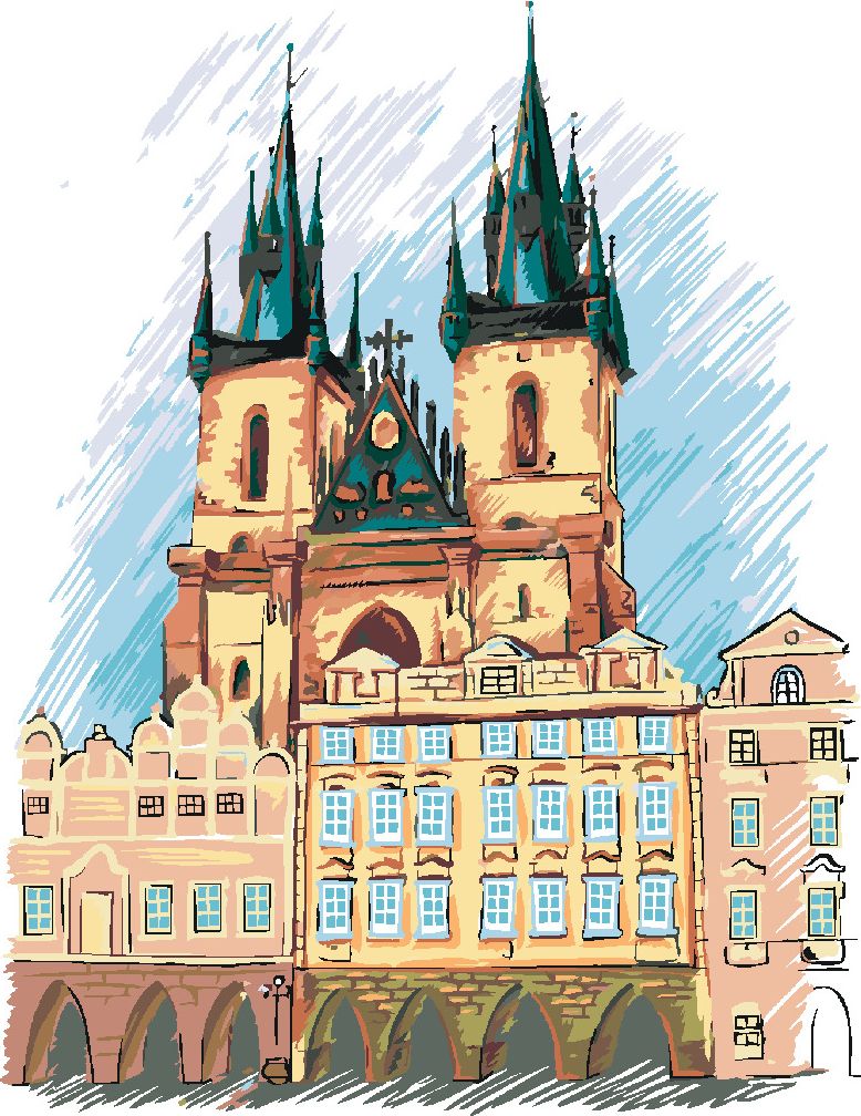 zuty Malování podle čísel - TÝNSKÝ CHRÁM PRAHA - Rozměr: 40x50 cm, Rámování: Varianta: bez rámu a bez vypnutí plátna - obrázek 8