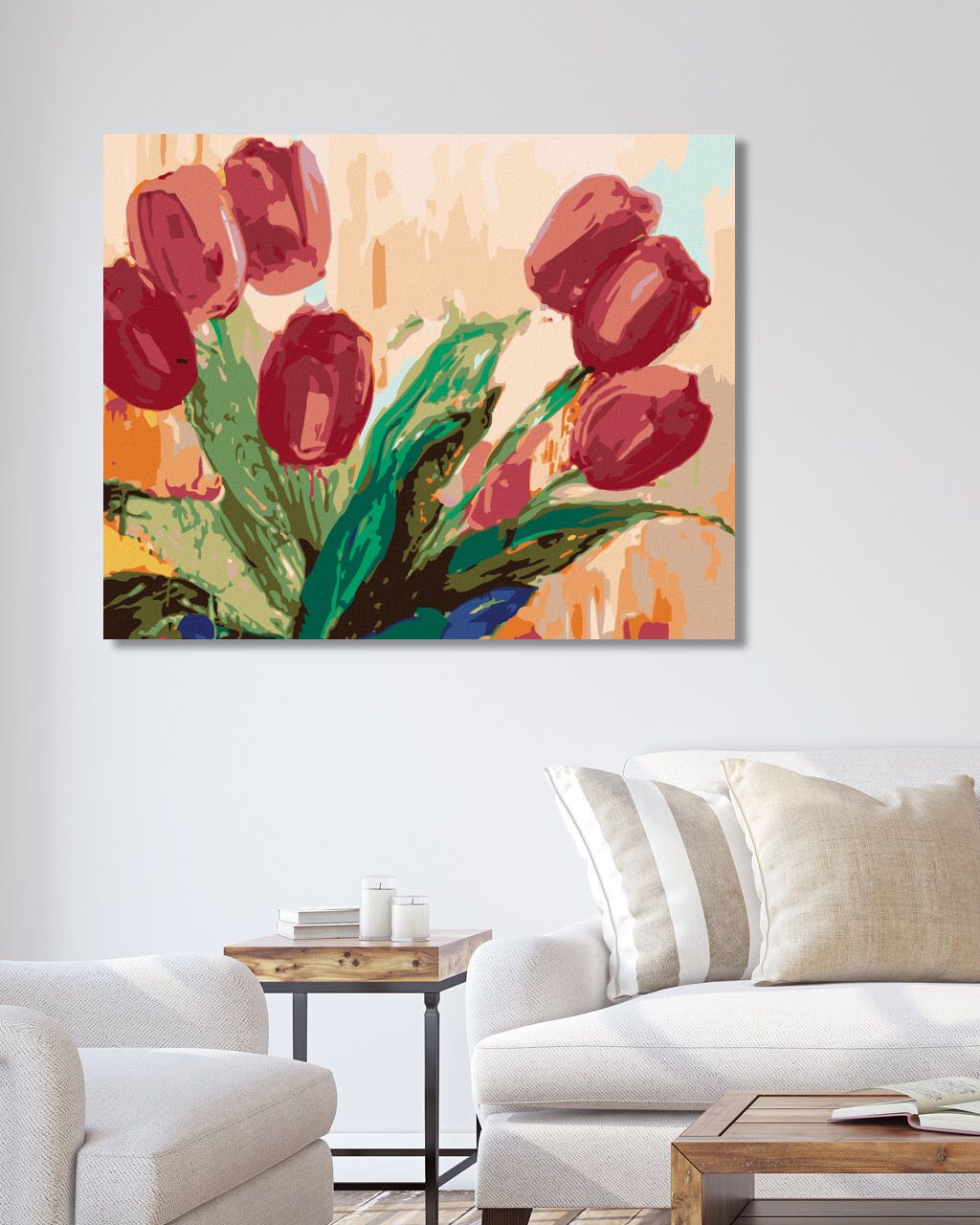 zuty Malování podle čísel - ČERVENÉ TULIPÁNY - Rozměr: 40x50 cm, Rámování: Varianta: vypnuté plátno na rám - obrázek 17