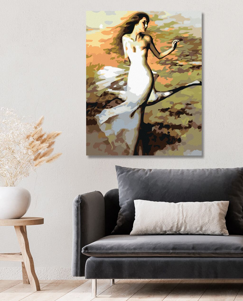 zuty Malování podle čísel - TANČÍCÍ ŽENA V BÍLÉM - Rozměr: 40x50 cm, Rámování: Varianta: bez rámu a bez vypnutí plátna - obrázek 4
