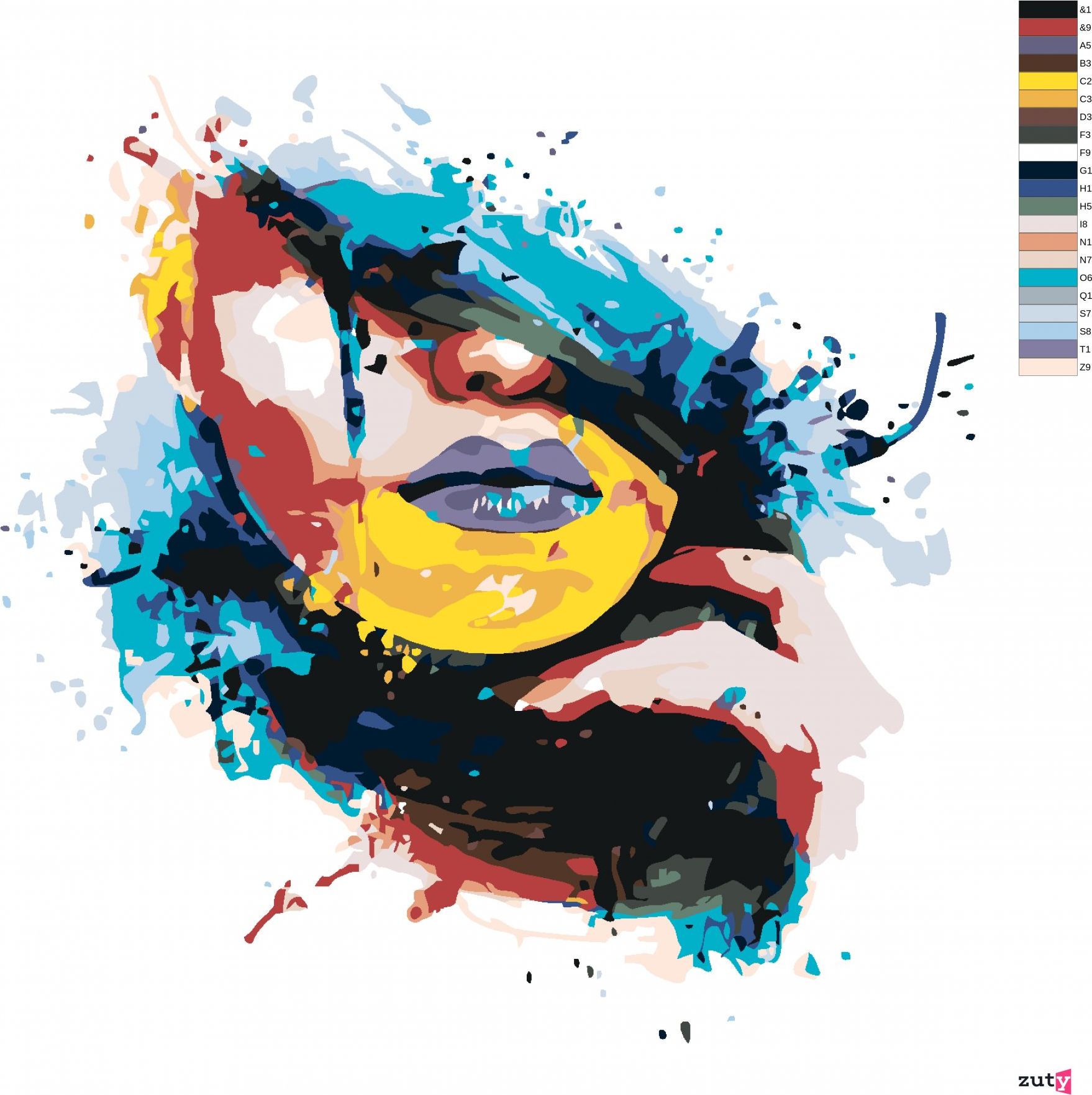 zuty Malování podle čísel - UMĚNÍ VE TVÁŘI - Rozměr: 40x50 cm, Rámování: Varianta: vypnuté plátno na rám - obrázek 6