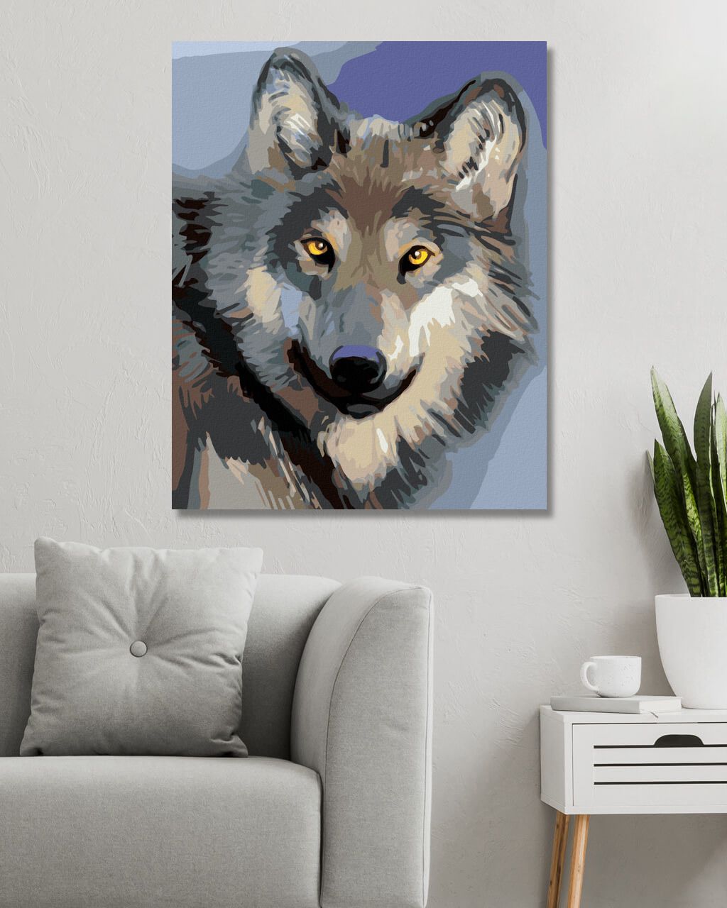 zuty Malování podle čísel - HLAVA VLKA - Rozměr: 40x50 cm, Rámování: Varianta: vypnuté plátno na rám - obrázek 17