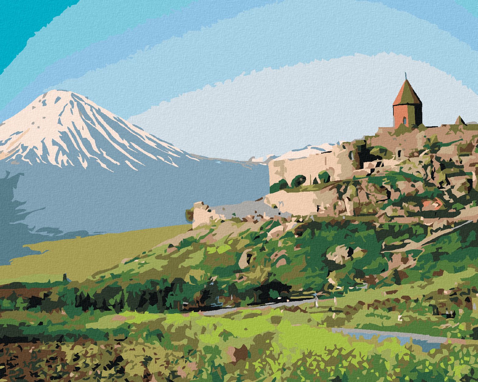 zuty Malování podle čísel - STARÝ HRAD - Rozměr: 40x50 cm, Rámování: Varianta: vypnuté plátno na rám - obrázek 1