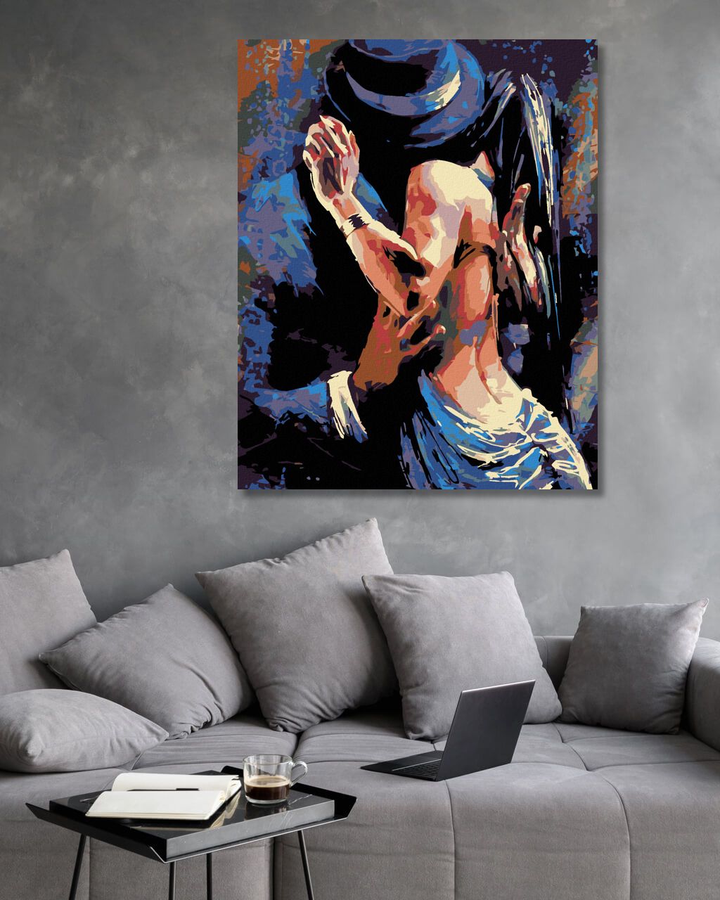 zuty Malování podle čísel - VÁŠNIVÝ PÁR - Rozměr: 40x50 cm, Rámování: Varianta: vypnuté plátno na rám - obrázek 6