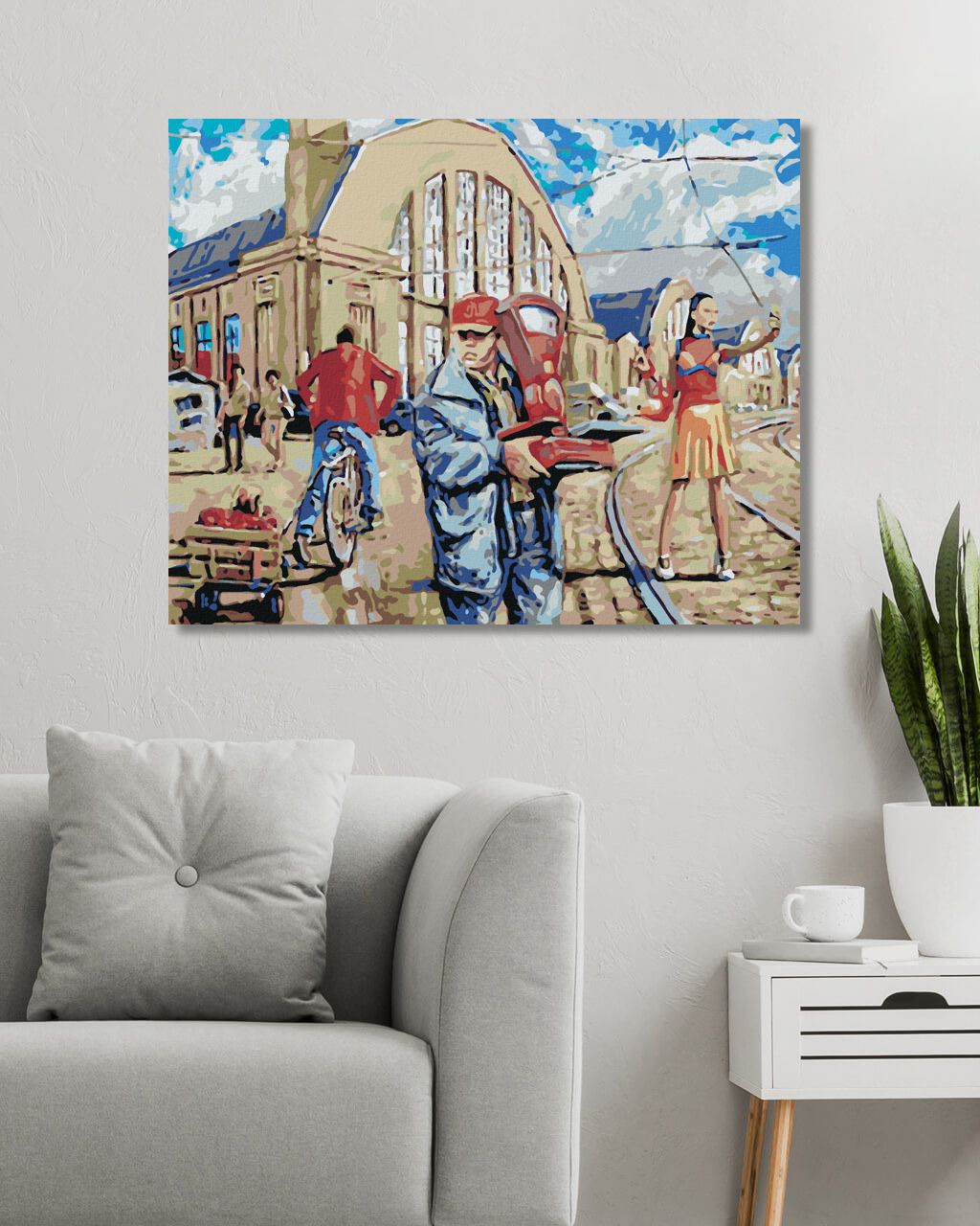 zuty Malování podle čísel - MĚSTSKÝ SPĚCH - Rozměr: 40x50 cm, Rámování: Varianta: vypnuté plátno na rám - obrázek 2