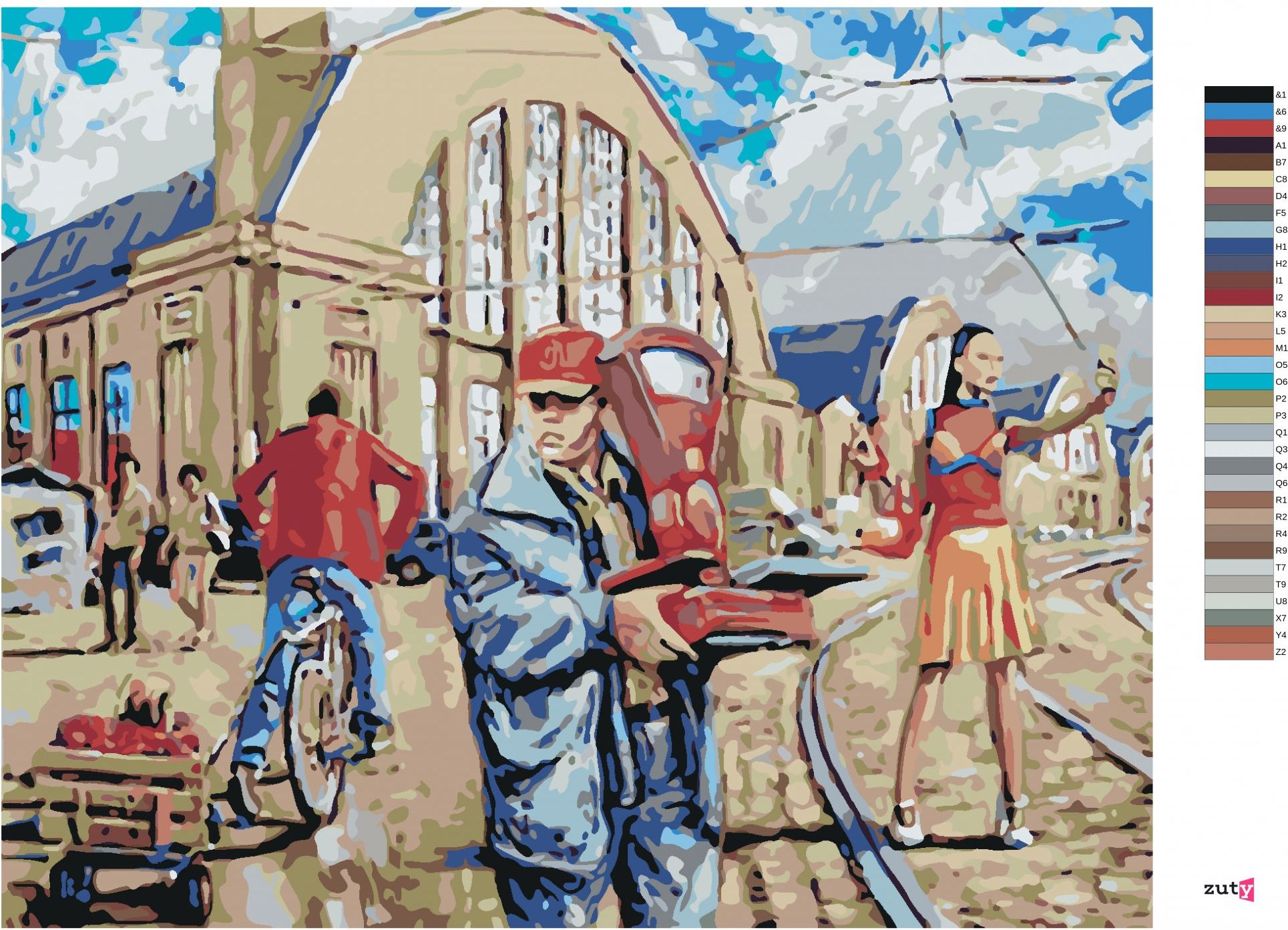 zuty Malování podle čísel - MĚSTSKÝ SPĚCH - Rozměr: 40x50 cm, Rámování: Varianta: vypnuté plátno na rám - obrázek 10