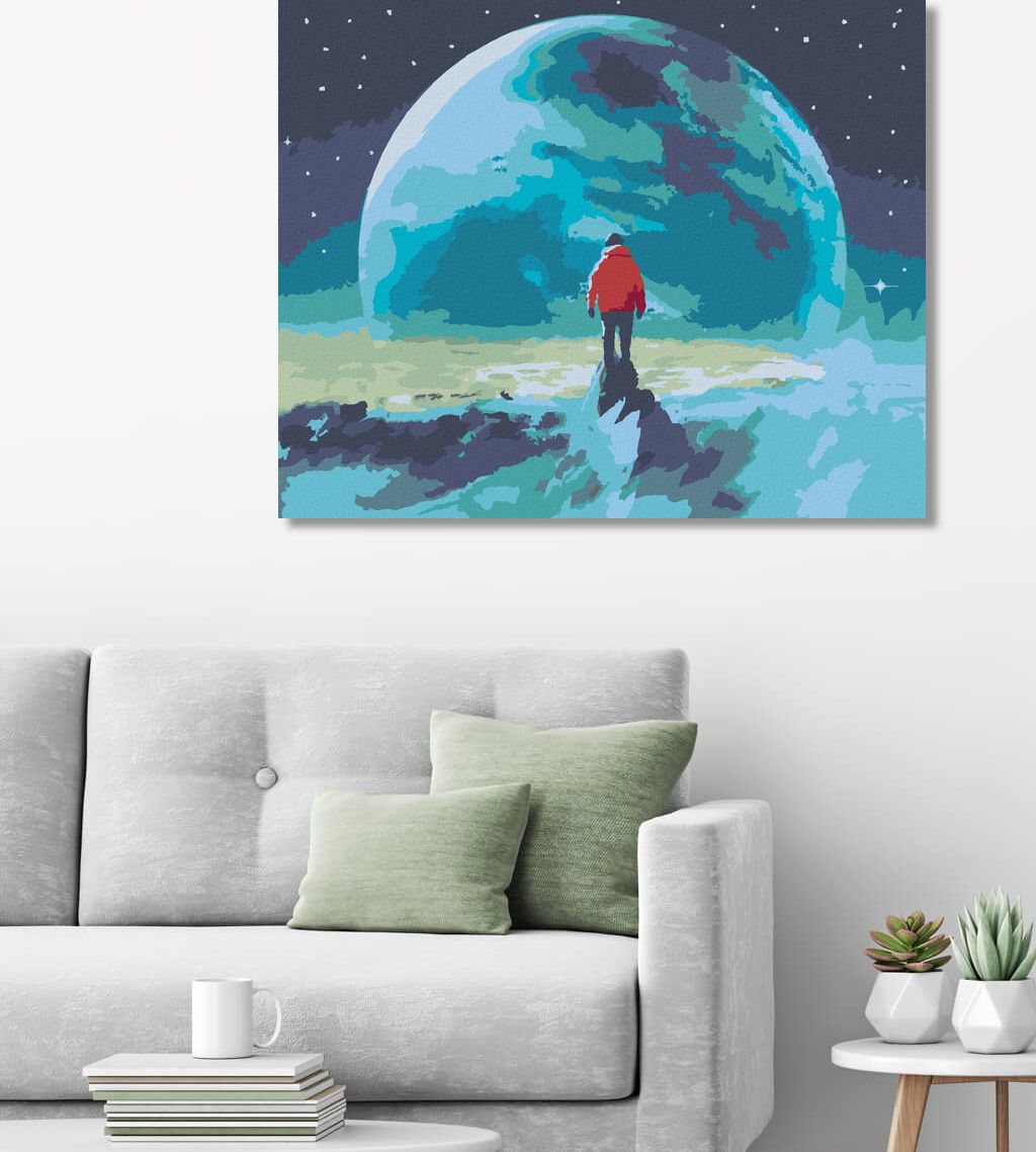 zuty Malování podle čísel - MUŽ NA VRCHOLU HORY - Rozměr: 40x50 cm, Rámování: Varianta: vypnuté plátno na rám - obrázek 10