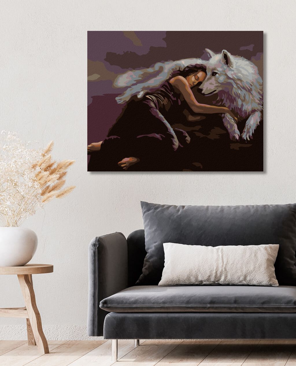 zuty Malování podle čísel - POD OCHRANOU VLKA - Rozměr: 40x50 cm, Rámování: Varianta: bez rámu a bez vypnutí plátna - obrázek 7