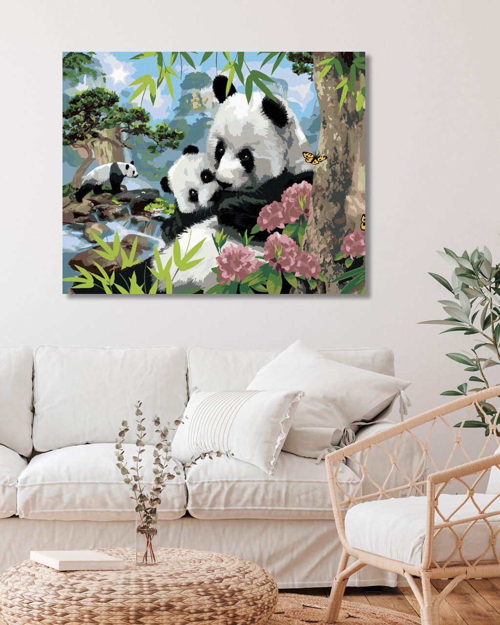 zuty Malování podle čísel - PANDY A DIVOKÁ PŘÍRODA (HOWARD ROBINSON) - Rozměr: 40x50 cm, Rámování: Varianta: vypnuté plátno na rám - obrázek 3