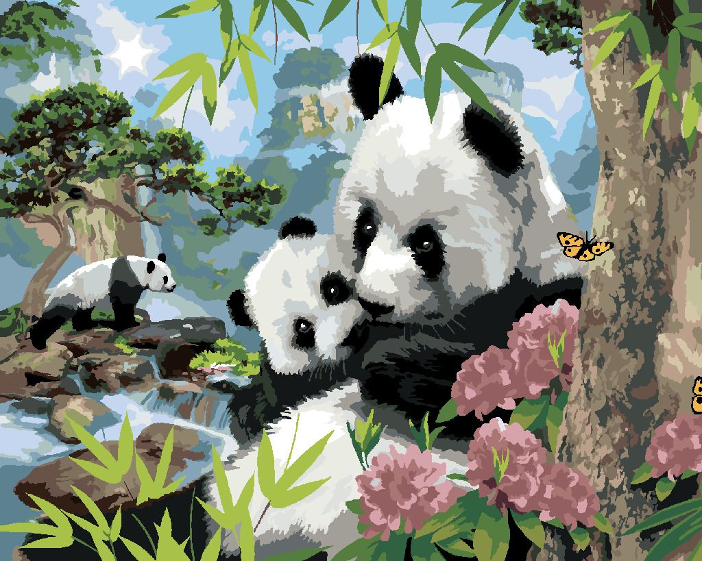 zuty Malování podle čísel - PANDY A DIVOKÁ PŘÍRODA (HOWARD ROBINSON) - Rozměr: 40x50 cm, Rámování: Varianta: vypnuté plátno na rám - obrázek 8