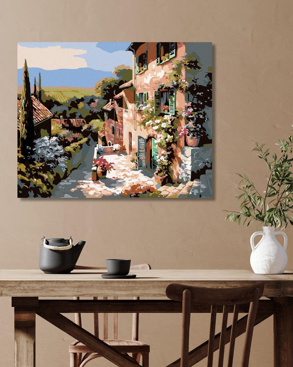 zuty Malování podle čísel - DŮM V TOSKÁNSKU - Rozměr: 40x50 cm, Rámování: Varianta: bez rámu a bez vypnutí plátna - obrázek 4