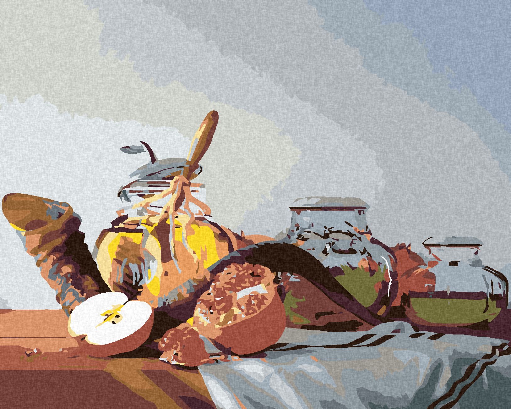 zuty Malování podle čísel - ZÁTIŠÍ - Rozměr: 40x50 cm, Rámování: Varianta: bez rámu a bez vypnutí plátna - obrázek 1