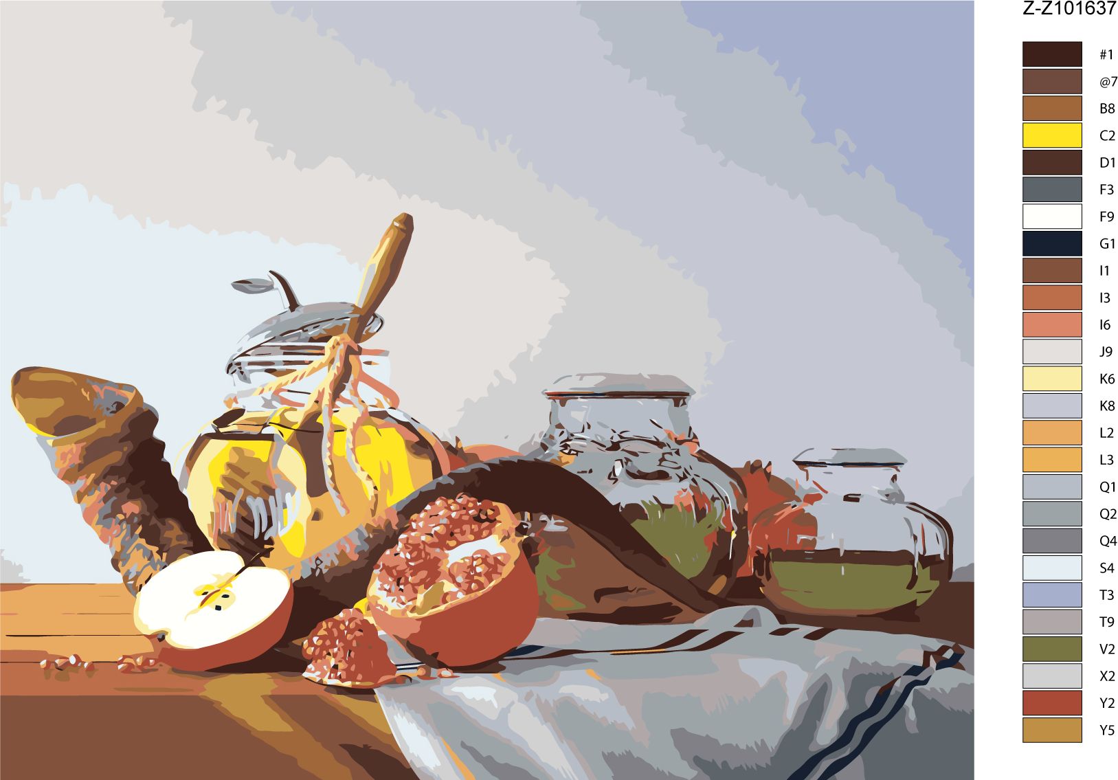 zuty Malování podle čísel - ZÁTIŠÍ - Rozměr: 40x50 cm, Rámování: Varianta: vypnuté plátno na rám - obrázek 6
