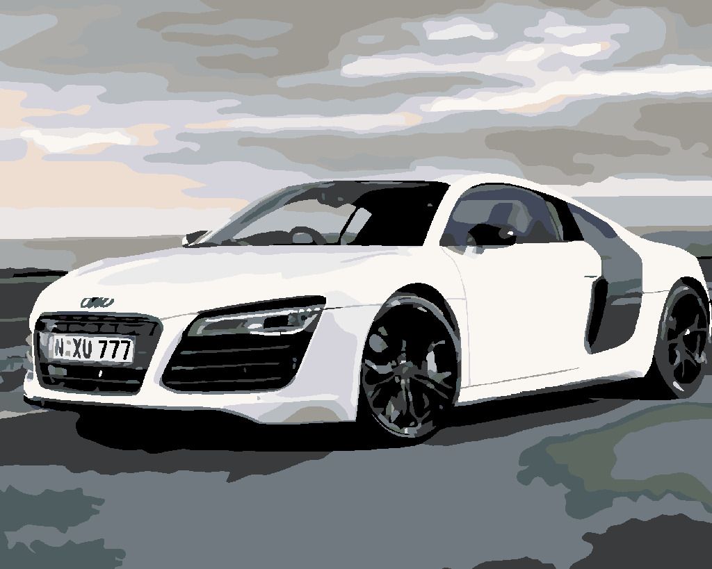 zuty Malování podle čísel - AUDI - Rozměr: 40x50 cm, Rámování: Varianta: vypnuté plátno na rám - obrázek 10