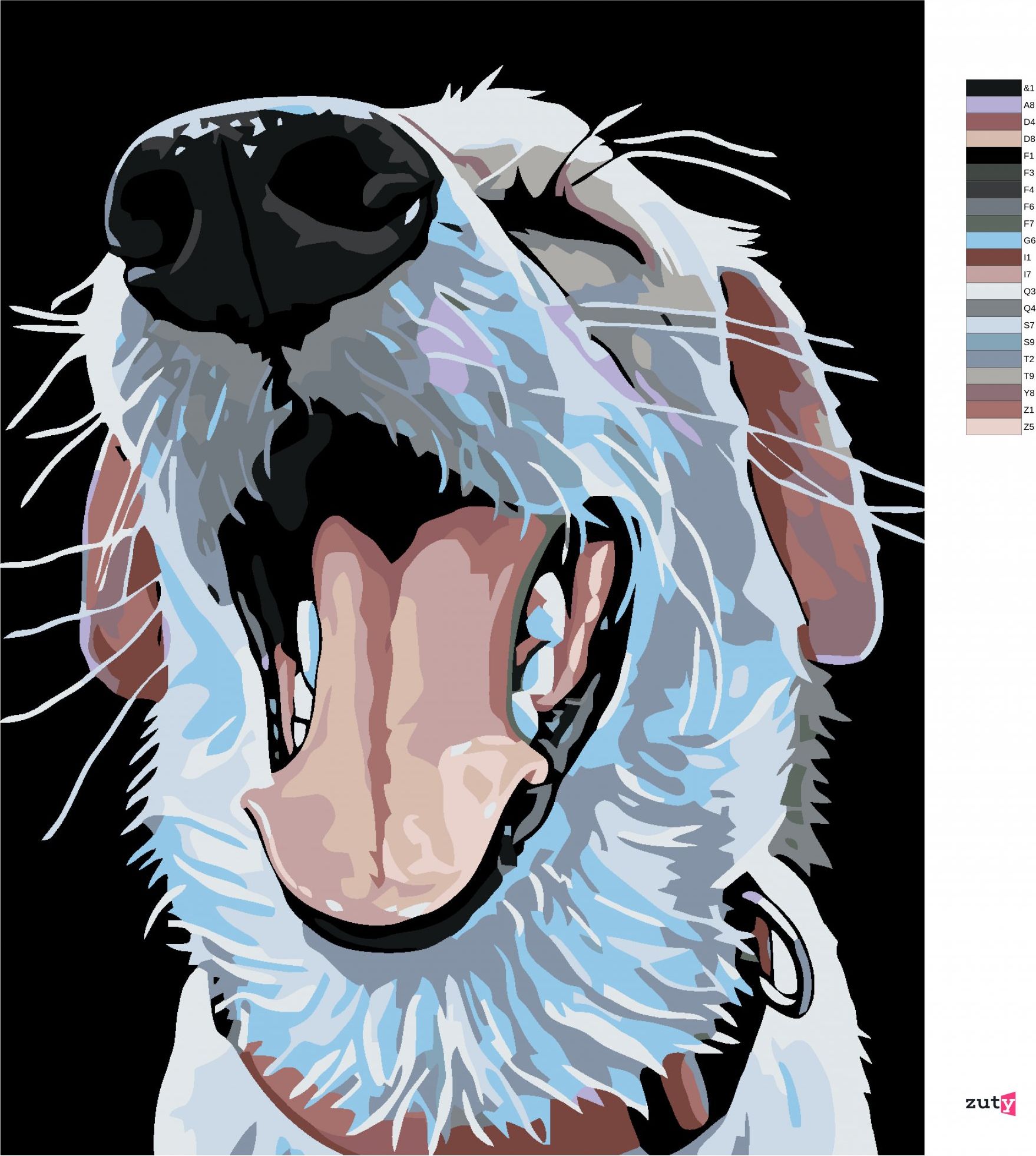 zuty Malování podle čísel - PES S ČERVENÝM OBOJKEM - Rozměr: 40x50 cm, Rámování: Varianta: vypnuté plátno na rám - obrázek 13