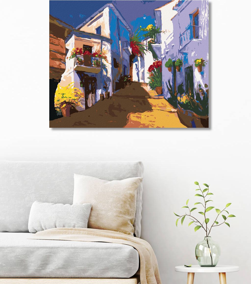 zuty Malování podle čísel - ŠPANĚLSKÁ ULIČKA - Rozměr: 40x50 cm, Rámování: Varianta: vypnuté plátno na rám - obrázek 15