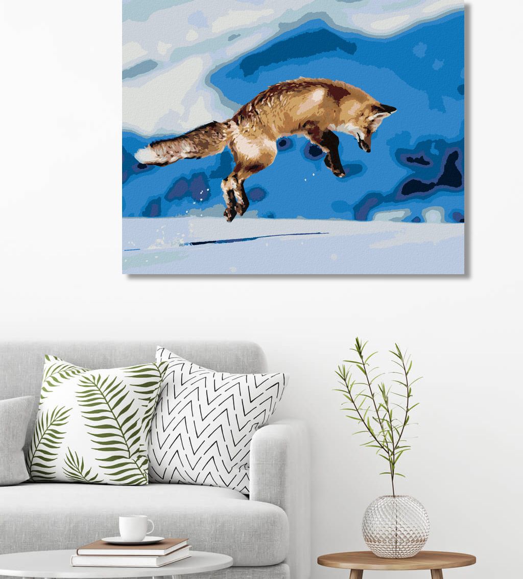 zuty Malování podle čísel - SKÁKAJÍCÍ LIŠKA - Rozměr: 40x50 cm, Rámování: Varianta: bez rámu a bez vypnutí plátna - obrázek 7
