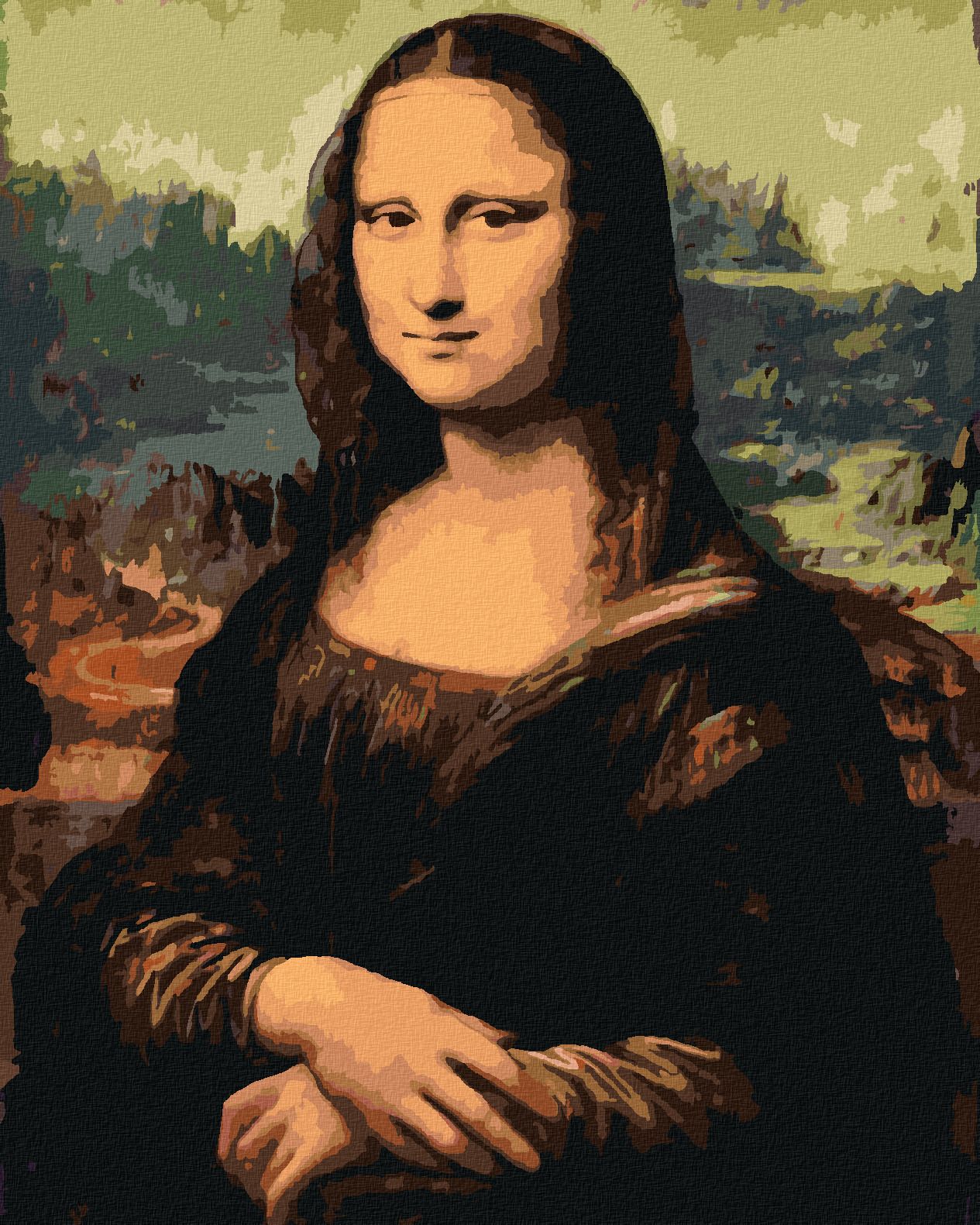 zuty Malování podle čísel - MONA LISA (LEONARDO DA VINCI) - Rozměr: 40x50 cm, Rámování: Varianta: vypnuté plátno na rám - obrázek 1