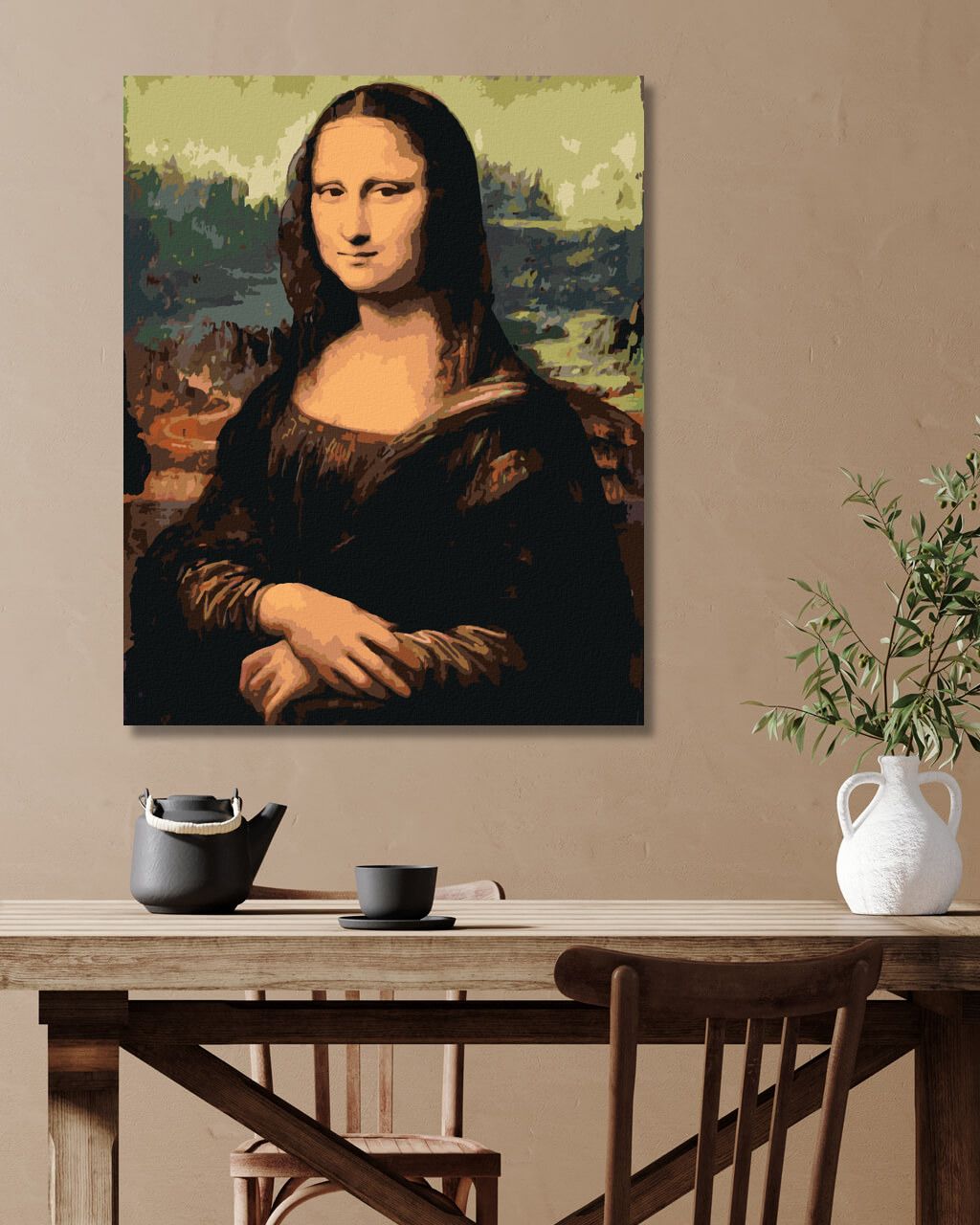 zuty Malování podle čísel - MONA LISA (LEONARDO DA VINCI) - Rozměr: 40x50 cm, Rámování: Varianta: vypnuté plátno na rám - obrázek 6
