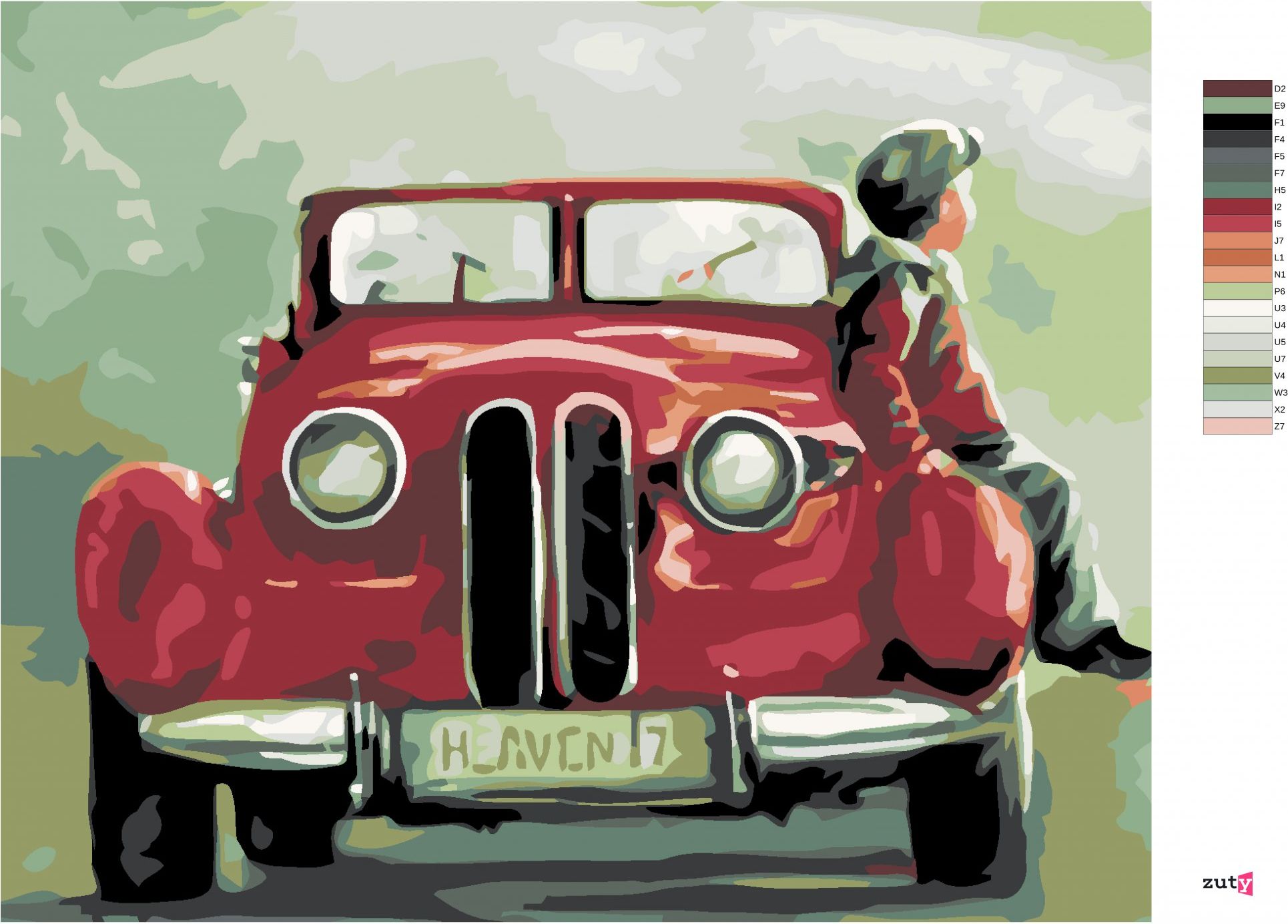 zuty Malování podle čísel - CHLAPEC SEDÍ NA BLATNÍKU - Rozměr: 40x50 cm, Rámování: Varianta: bez rámu a bez vypnutí plátna - obrázek 8