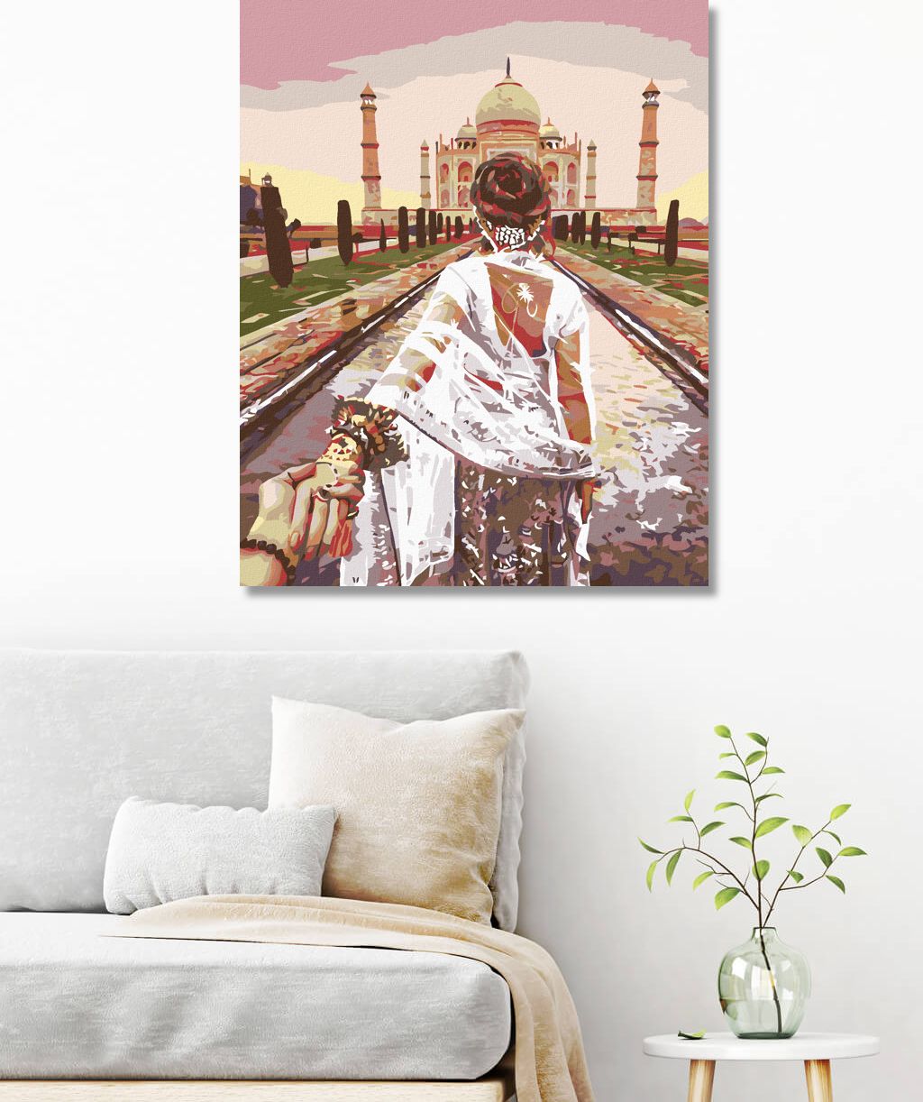 zuty Malování podle čísel - PŘED PALÁCEM - Rozměr: 40x50 cm, Rámování: Varianta: bez rámu a bez vypnutí plátna - obrázek 5