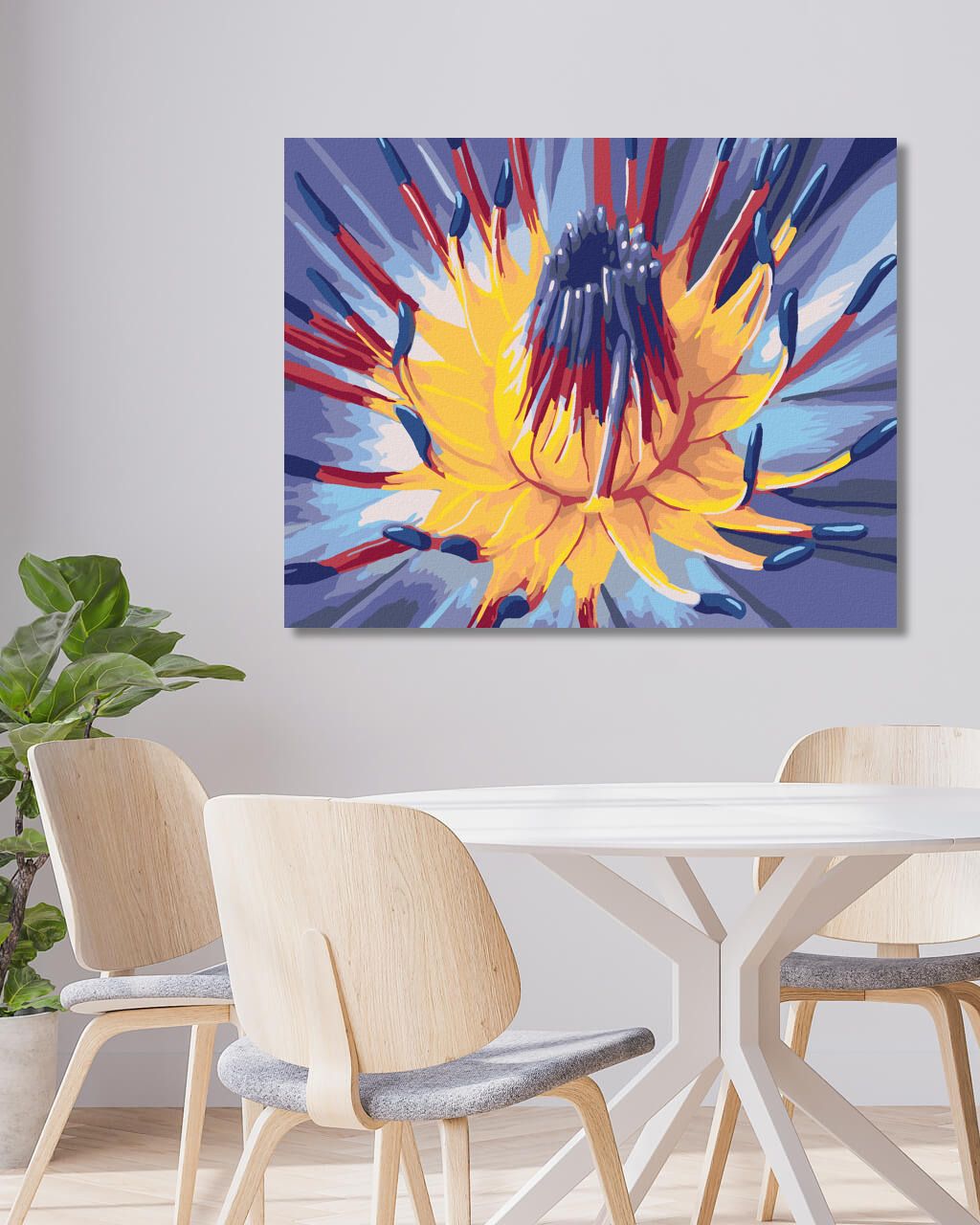 zuty Malování podle čísel - OTEVÍRAJÍCÍ SE KVĚT - Rozměr: 40x50 cm, Rámování: Varianta: vypnuté plátno na rám - obrázek 4