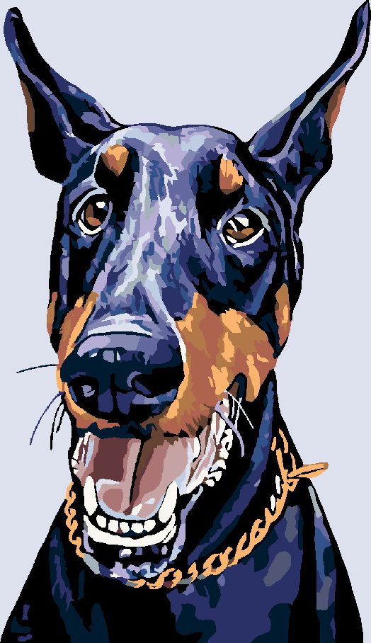 zuty Malování podle čísel - DOBRMAN - Rozměr: 40x50 cm, Rámování: Varianta: bez rámu a bez vypnutí plátna - obrázek 7