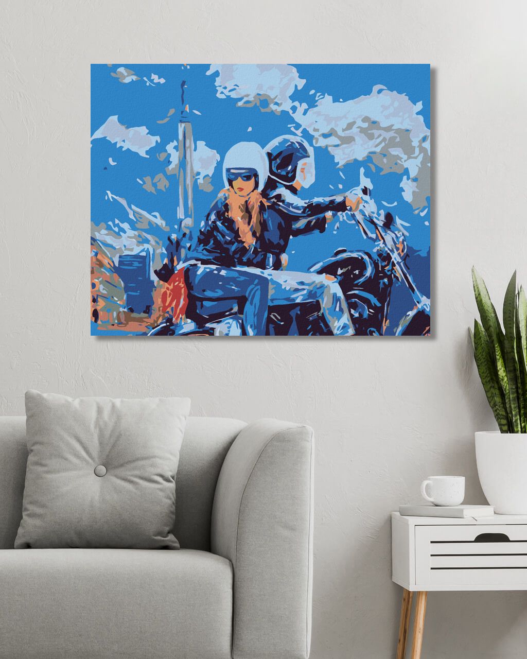 zuty Malování podle čísel - VYJÍŽĎKA NA MOTORCE - Rozměr: 40x50 cm, Rámování: Varianta: bez rámu a bez vypnutí plátna - obrázek 7